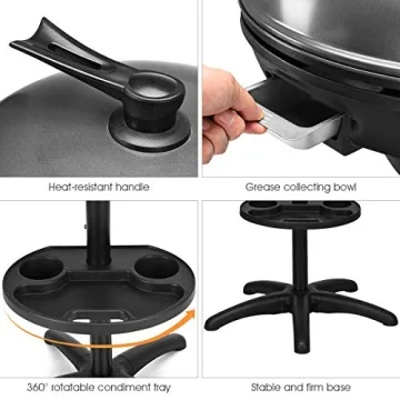 Giantex Electric Grill Indoor Outdoor - Compact Non-stick BBQ Grill