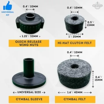 Cymbal Replacement Accessories Set - 25 Pieces