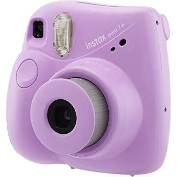 Fujifilm Instax Mini 7+ Camera, Easy to Operate, Portable, Handy Selfie Mirror, Polaroid Camera, Perfect for Beginners and Experts, Sleek and Stylish Design - Lavender (Renewed)