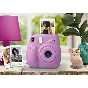 Fujifilm Instax Mini 7+ Camera, Easy to Operate, Portable, Handy Selfie Mirror, Polaroid Camera, Perfect for Beginners and Experts, Sleek and Stylish Design - Lavender (Renewed)