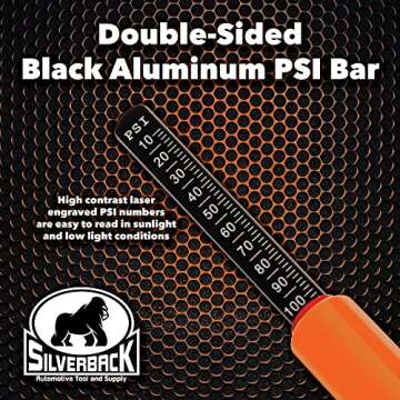 Heavy Duty Silverback Tire Pressure Gauge for Trucks