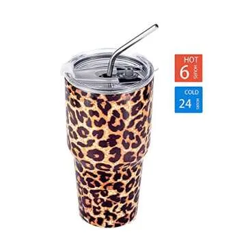 DYNAMIC SE Leopard Tumbler 30oz Insulated Travel Mug