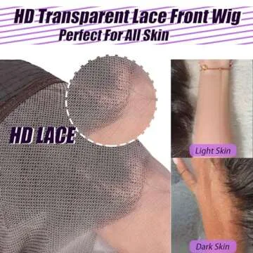 24 Inch Deep Wave Lace Frontal Wigs Human Hair 13x4 HD Lace Front Wigs for Black Women Long Side Part Human Hair Wig Pre Plucked with Baby Hair Natural Black