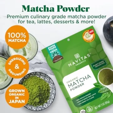 Navitas Organics Matcha Powder, 3 oz Culinary Grade