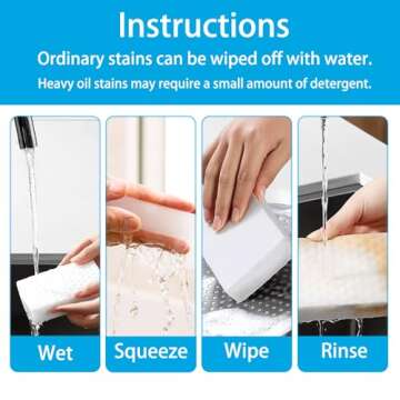 SmilinFit Magic Sponge Erasers, 20 Pack 2X Density Stronger Melamine Sponge Foam Pads, Multi-Functional Household Cleaning Supplies Cleaner for Kitchen, Bathroom, Bathtub, Sink, Wall Cleaner