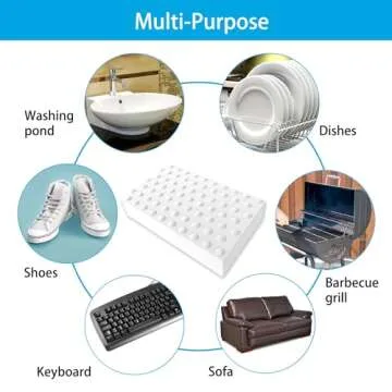 SmilinFit Magic Sponge Erasers, 20 Pack 2X Density Stronger Melamine Sponge Foam Pads, Multi-Functional Household Cleaning Supplies Cleaner for Kitchen, Bathroom, Bathtub, Sink, Wall Cleaner