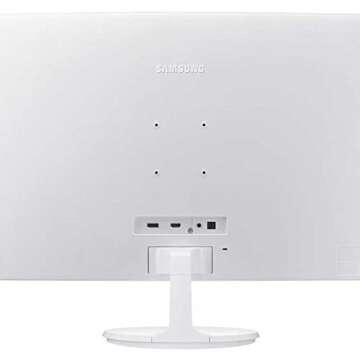 SAMSUNG 27"" Curved LED Monitor, Widescreen FHD (1920x1080) Display, 60 Hz, 4 ms Response Time, VGA D-Sub, DisplayPort, HDMI, Vertical Alignment (VA), with MTC HDMI Cable, White