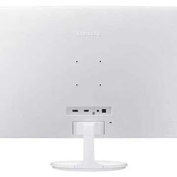 SAMSUNG 27"" Curved LED Monitor, Widescreen FHD (1920x1080) Display, 60 Hz, 4 ms Response Time, VGA D-Sub, DisplayPort, HDMI, Vertical Alignment (VA), with MTC HDMI Cable, White