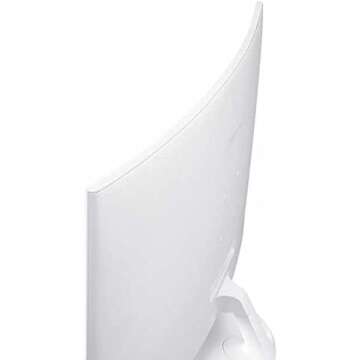 SAMSUNG 27"" Curved LED Monitor, Widescreen FHD (1920x1080) Display, 60 Hz, 4 ms Response Time, VGA D-Sub, DisplayPort, HDMI, Vertical Alignment (VA), with MTC HDMI Cable, White