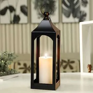 Stylish Modern Farmhouse Lantern for Home Decor & Events