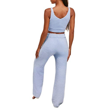 Women's Cozy Sherpa Fleece 2 Piece Loungewear Set