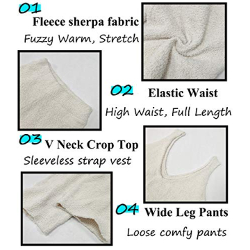 Women's Cozy Sherpa Fleece 2 Piece Loungewear Set