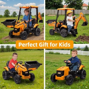 12V JCB Ride On Excavator Remote Control Electric Toy for Kids