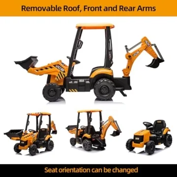 12V JCB Ride On Excavator Remote Control Electric Toy for Kids