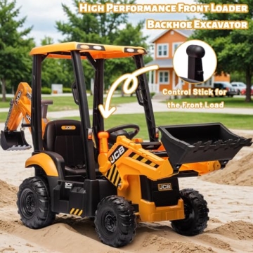 12V JCB Ride On Excavator Remote Control Electric Toy for Kids