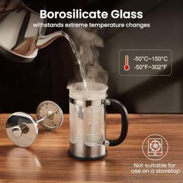 BAYKA 34 Ounce French Press Coffee Maker – Superior Brewing Experience