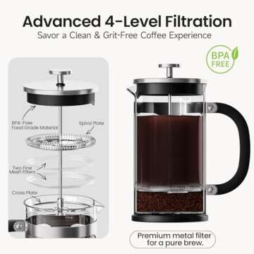 Elegant BAYKA French Press Coffee Maker for all Enthusiasts