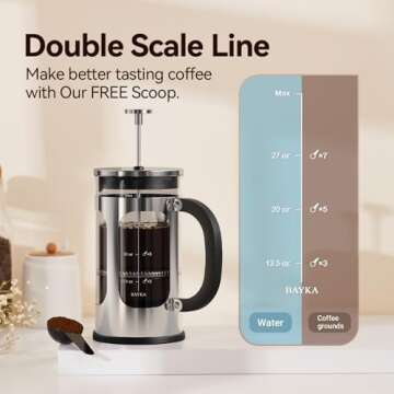 Elegant BAYKA French Press Coffee Maker for all Enthusiasts