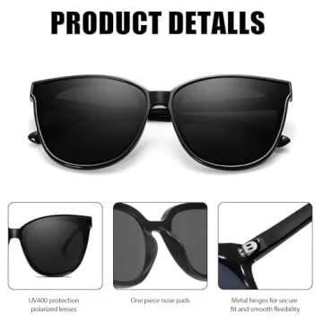Stylish LVIOE Cat Eyes Sunglasses for Women - UV Protection