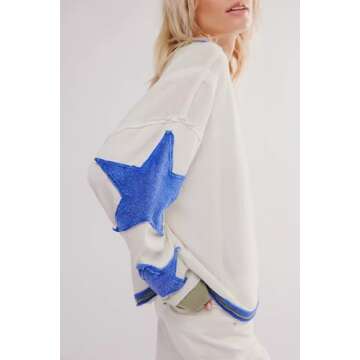 Amiblvowa Oversized Graphic Sweatshirt for Women Y2k Chic Style