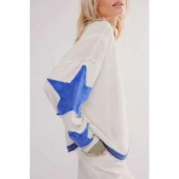 Amiblvowa Oversized Graphic Sweatshirt for Women Y2k Chic Style