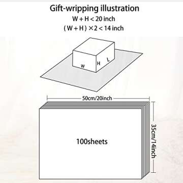 Bobobag 100 Sheets 20"X14" White Tissue Paper for Gift Bags Acid Free Tissue Paper Gift Wrapping Pap...