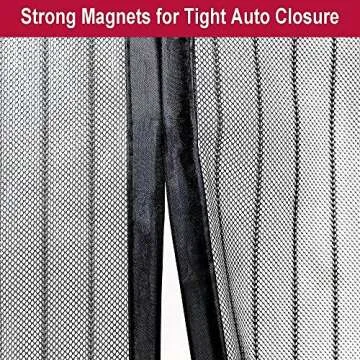 Aloudy Magnetic Screen Door Fits Doors Up to 36" x 98" MAX, Full Frame Velcro Instant Mesh Curtain, Hands Free Bugs Off Door Screen with Magnets