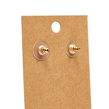 Juvale 200-Pack Kraft Paper Earring Display Cards for Hanging Earrings, Studs, Bulk Jewelry Cards for Retail, Trade Show, Boutique, Small Business Packaging (3.5x2 in)