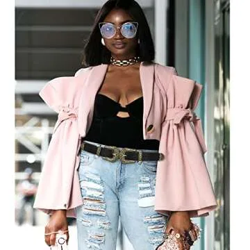 WHIPPY Vintage Western Leather Belt for Women Stylish and Versatile