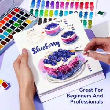 MeiLiang Watercolor Set - 52 Colors, Portable Art Set