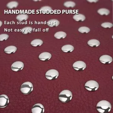 YFGBCX Studded Purses Black Shoulder Bag Y2K Purse for Women Handbag Soft Leather Fall Purse