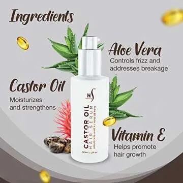 HerStyler Castor Oil Hair Serum for Healthy Growth and Shine