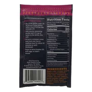 Siete Seasoning 4 Flavor Variety - (1) Each: Carnitas Slow Cooker, Chorizo Skillet Cooking Spice, Mild Taco, Spicy Taco (1.29-1.38 Ounces) - Plus Recipe Booklet Bundle