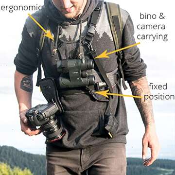 Cotton Carrier CCS G3 Camera and Binocular Harness - Grey