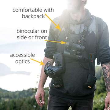 Cotton Carrier CCS G3 Camera and Binocular Harness - Grey