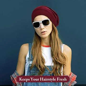 Poor Quality-00 Pieces Satin Lined Sleep Slouchy Beanie Hat Night Hair Cap for WomenPoor Quality