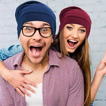 Poor Quality-00 Pieces Satin Lined Sleep Slouchy Beanie Hat Night Hair Cap for WomenPoor Quality