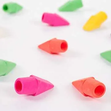 Charles Leonard Assorted Pencil Eraser Caps 144 Box