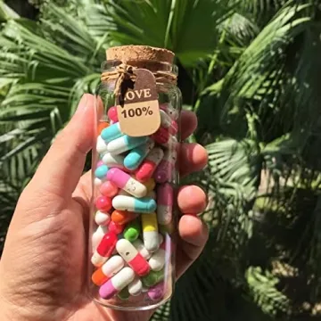 Cute Capsules in Glass Bottle - Love Notes for Couples