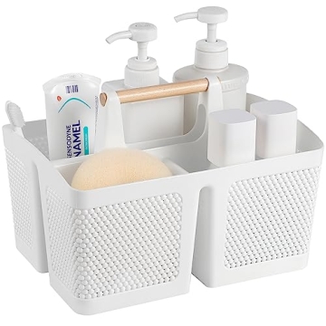 rejomiik Portable Shower Caddy Basket - Stylish Bathroom Organizer with Handle