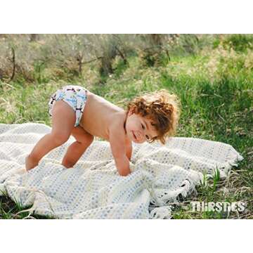 Thirsties Snap Natural One Size All in One, Woodland Diapers