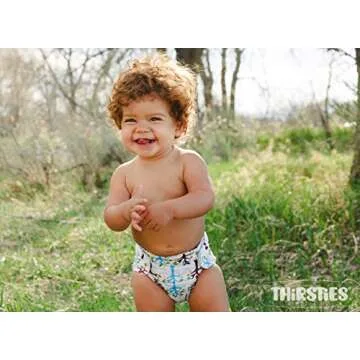 Thirsties Snap Natural One Size All in One, Woodland Diapers