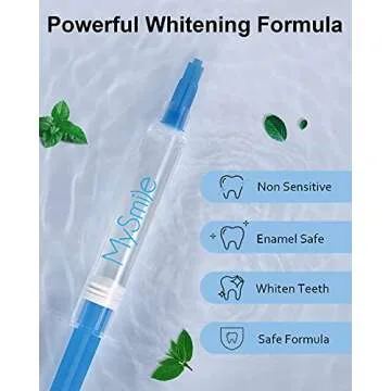 MySmile Teeth Whitening Gel Pen Refill Pack, 3 Non-Sensitive Teeth Whitening Pen, Deluxe Teeth Whitener Dental Grade Tooth Whitening Gel with Carbamide Peroxide for Home, 10 min Fast Result