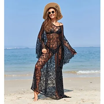 Beach Cover Up Boho Lace Kimono for Women