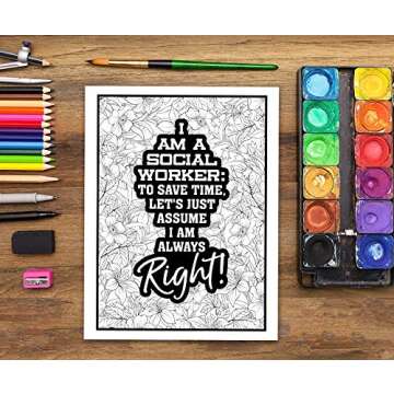 Social Work Life: A Snarky Adult Coloring Book for Social Workers