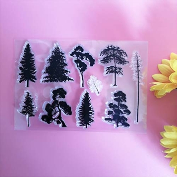 Plant Pinaster Pine Tree Clear Stamps for Scrapbooking and Card Making Photo DIY Album Decorative Gi...