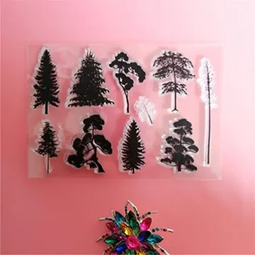 Plant Pinaster Pine Tree Clear Stamps for Creative Crafts