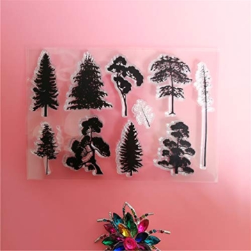 Plant Pinaster Pine Tree Clear Stamps for Creative Crafts