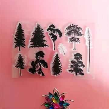 Plant Pinaster Pine Tree Clear Stamps for Creative Crafts