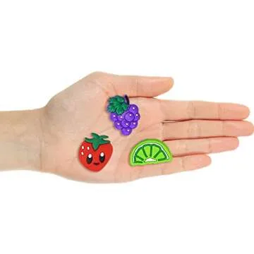 Fruit Vegetable Charms for Clog Shoe Decoration, Cherry Strawberry Pineapple Watermelon Grape Eggplant Charm for Boys Girls Kids Teens Gifts